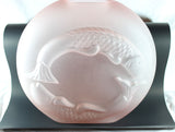 Mid-Century Dolbi Cashier Pink Satin Glass Vase