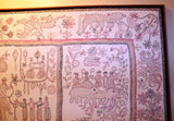 Large, Hand Stitched Mural in Frame
