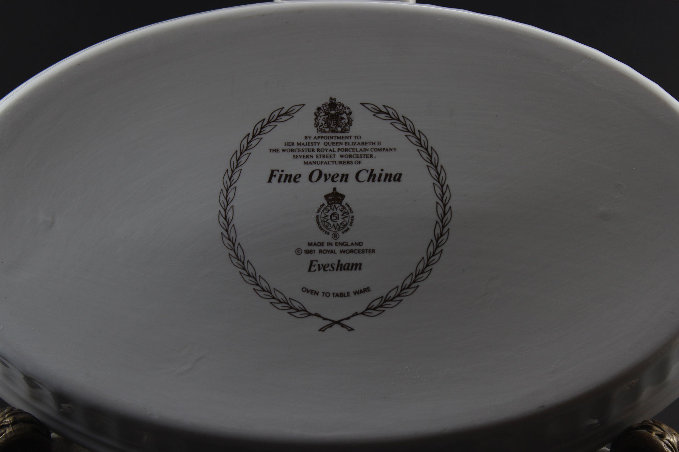 Evesham Gold, Royal Worcester, Large Oval Casserole Dish