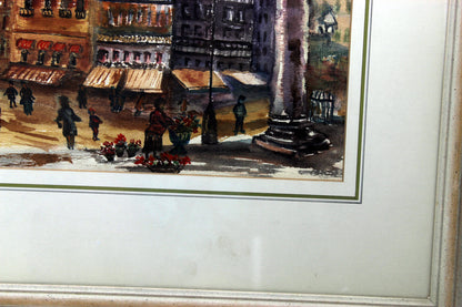 F.A. Sibbert-Main Street Corner-Original Watercolour