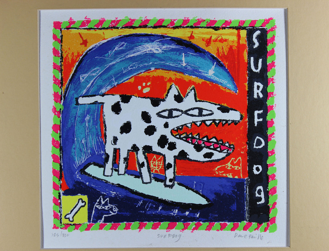 Dave Faville, Surf Dog, Serigraph