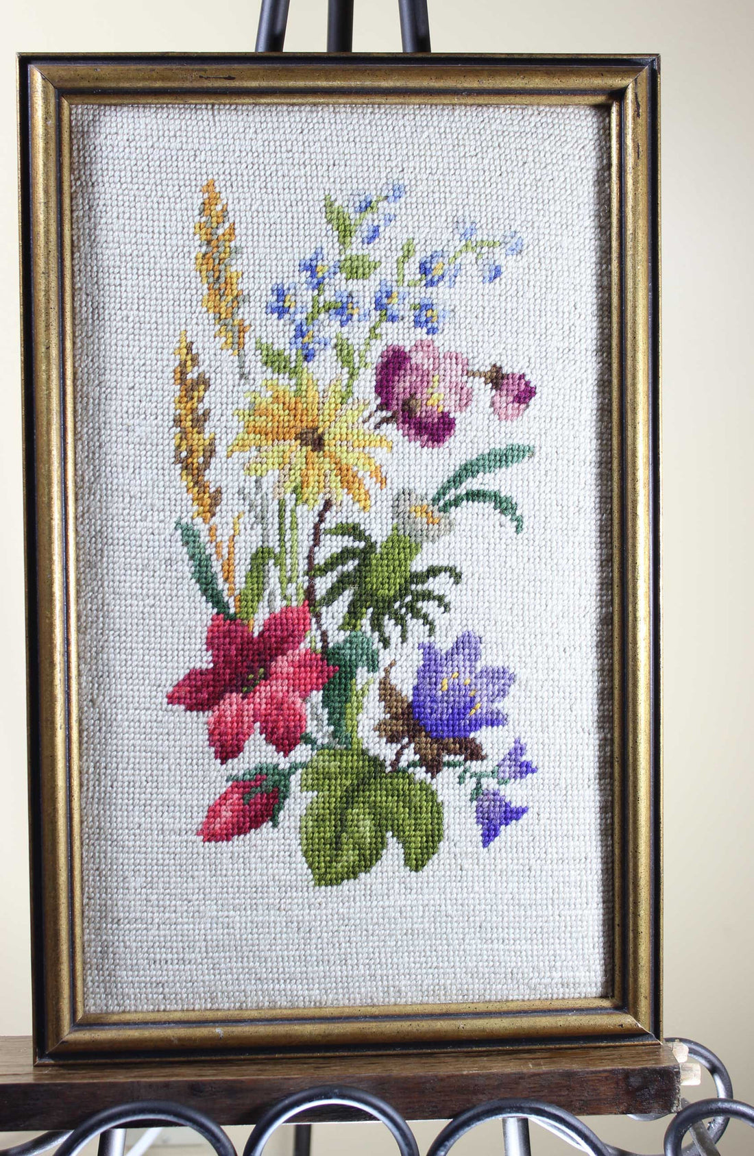 Needlepoint Floral - Framed