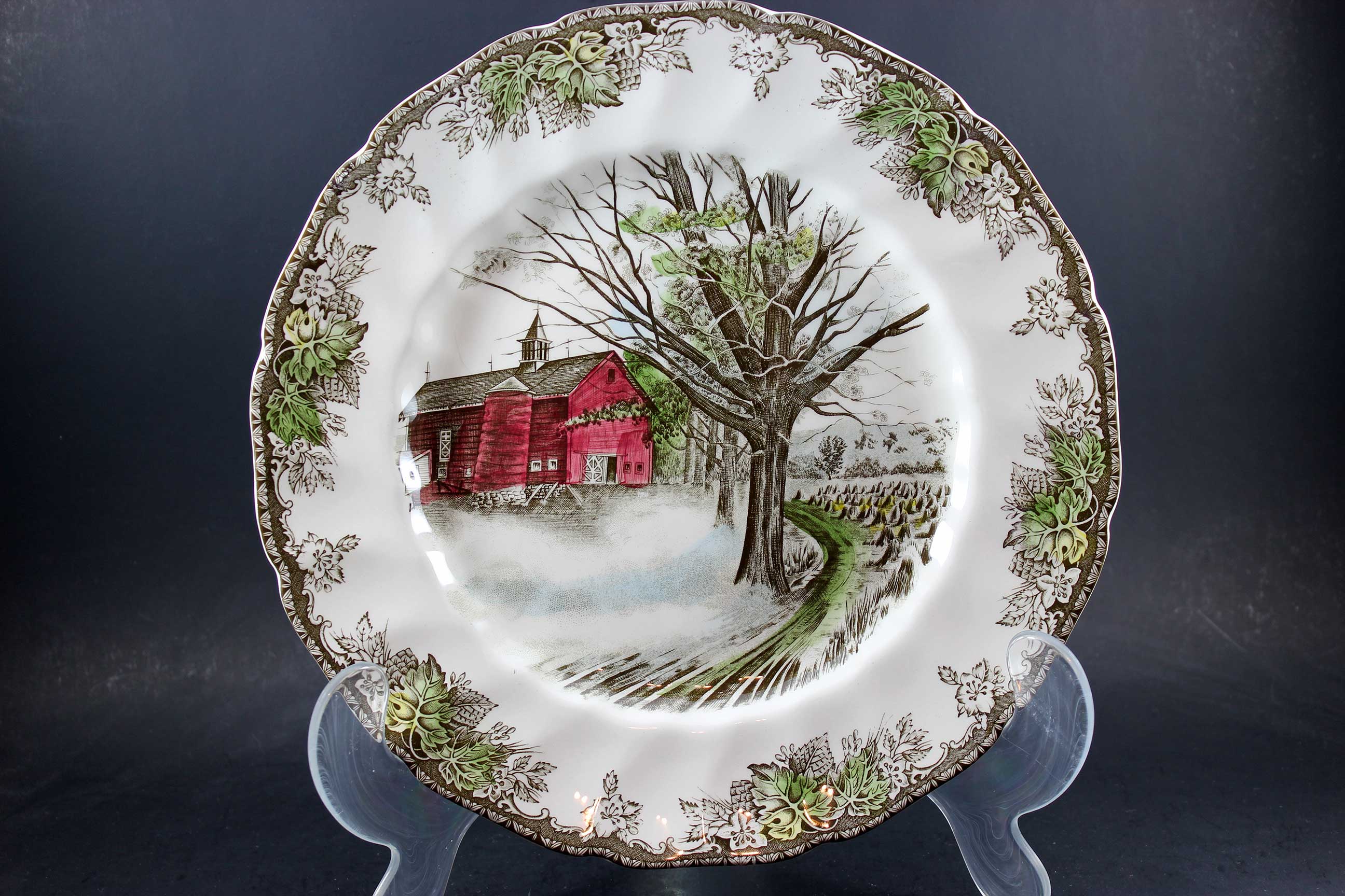 Friendly Village Johnson Brothers Large Dinner Plate Autumn Mists With A Past