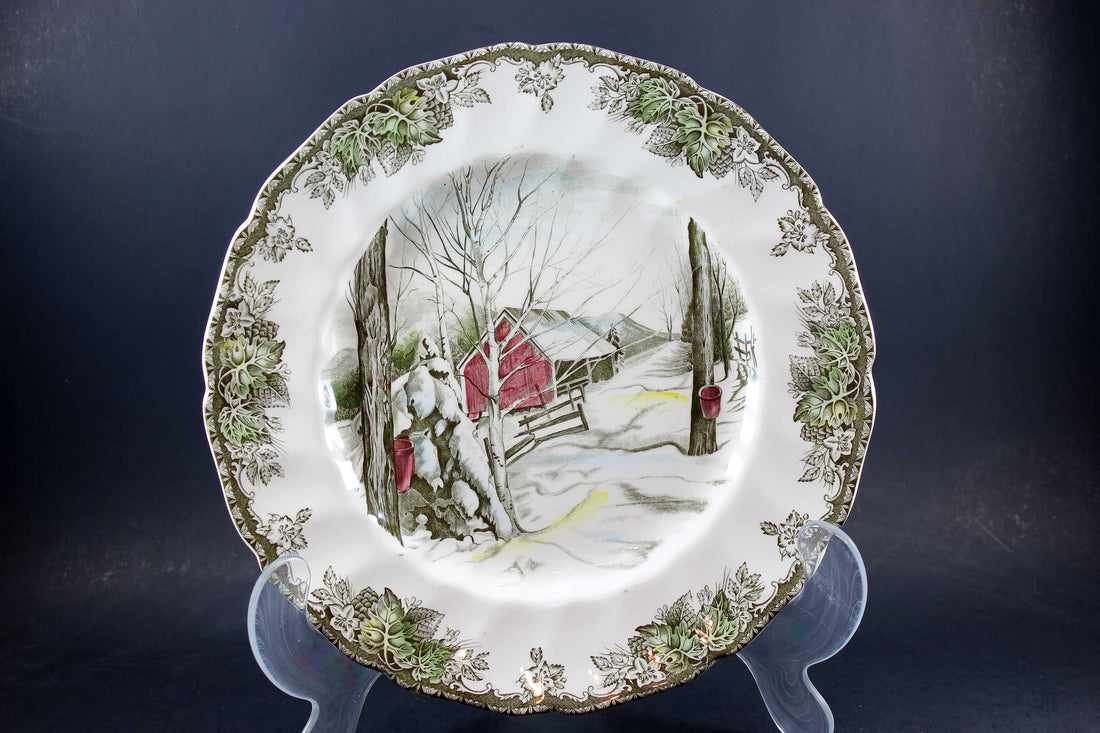 The Friendly Village, Johnson Brothers, Large Dinner Plate-Sugar Maples