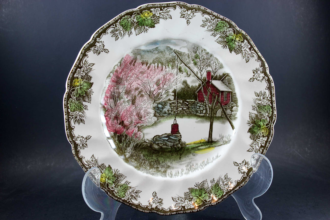 The Friendly Village, Johnson Brothers, Large Dinner Plate - The Well