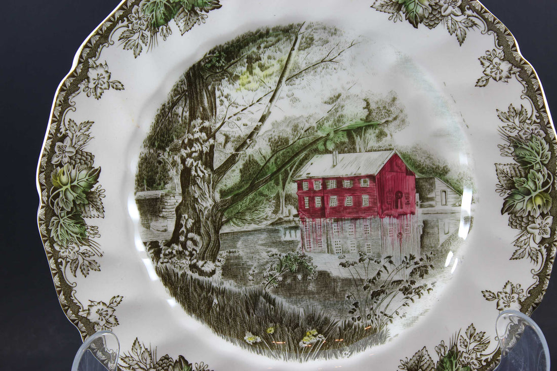 Friendly Village, Johnson Brothers, Large Dinner Plate - The Old Mill