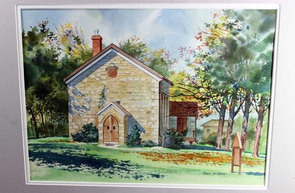 Gordon Peters Original Watercolour-St. John's Anglican, Mono Mills
