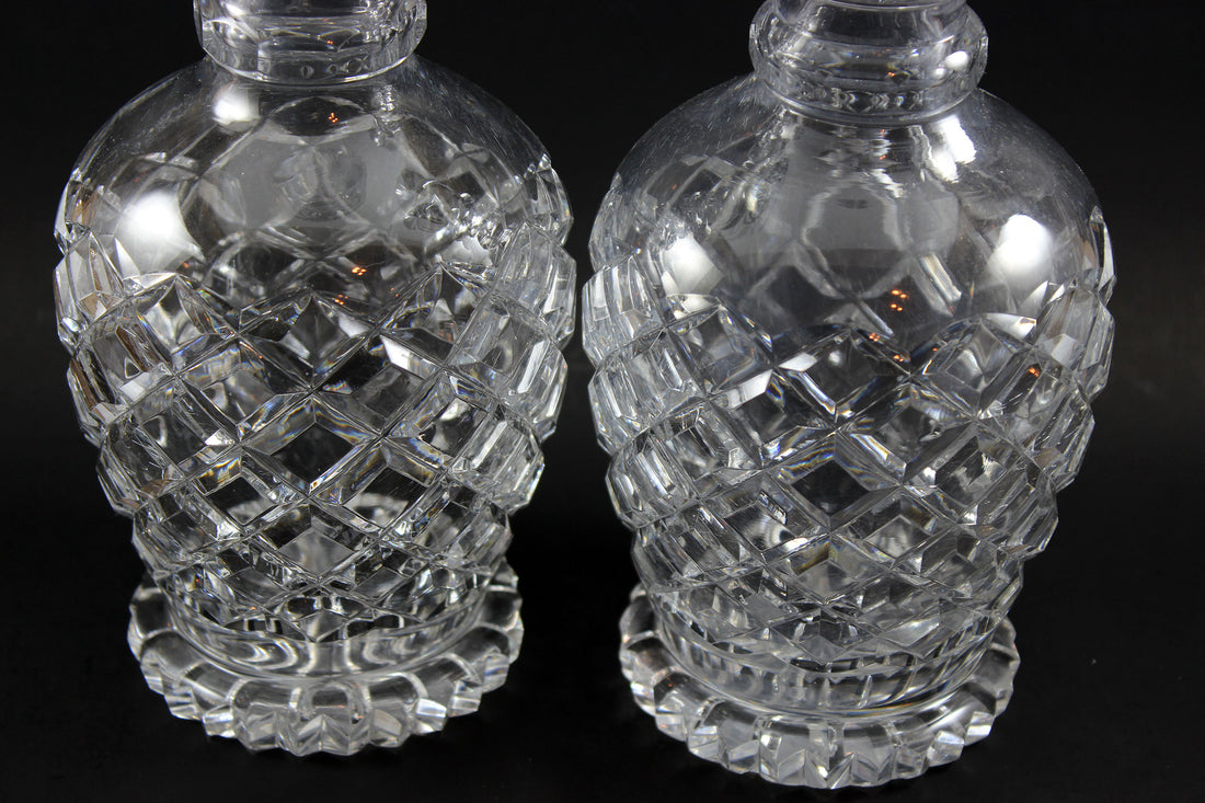 Georgian Cut Glass Decanters (Pair)