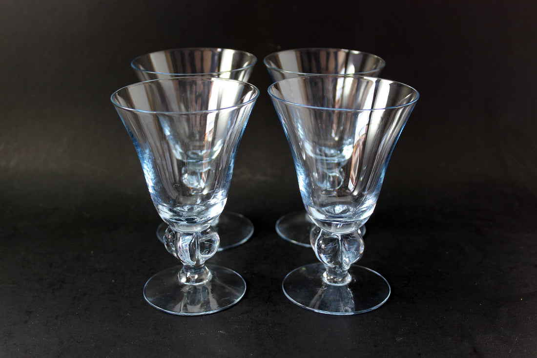 Gulli Blue Crystal Stemware by Swedish