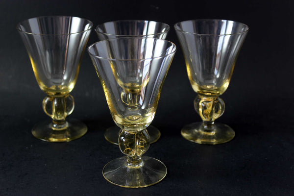Crystal Wine Glasses, Gulli (Gold) by Swedish
