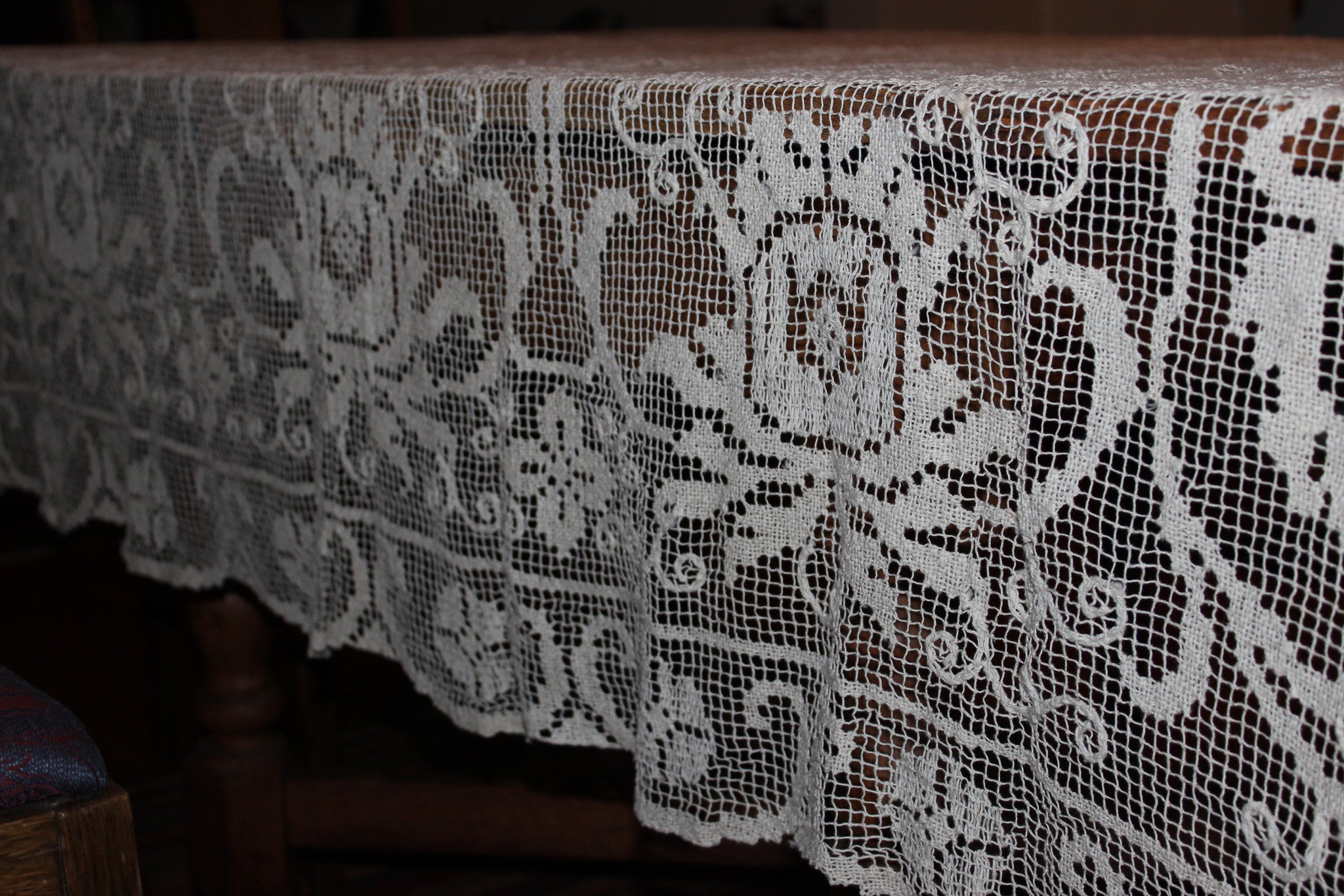 antique lace tablecloth handmade