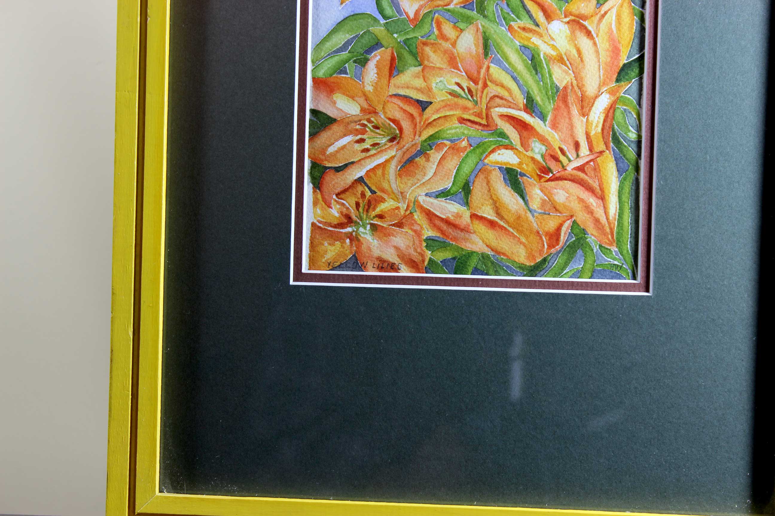 Helen Weiner, Yellow Lilies, Watercolour