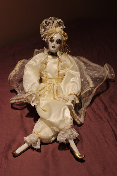Silvestri Dollcrafter Porcelain Doll, Harlequin Jester