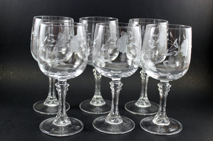 Princess House Bordeaux 7&quot; Crystal Wineglasses (6)