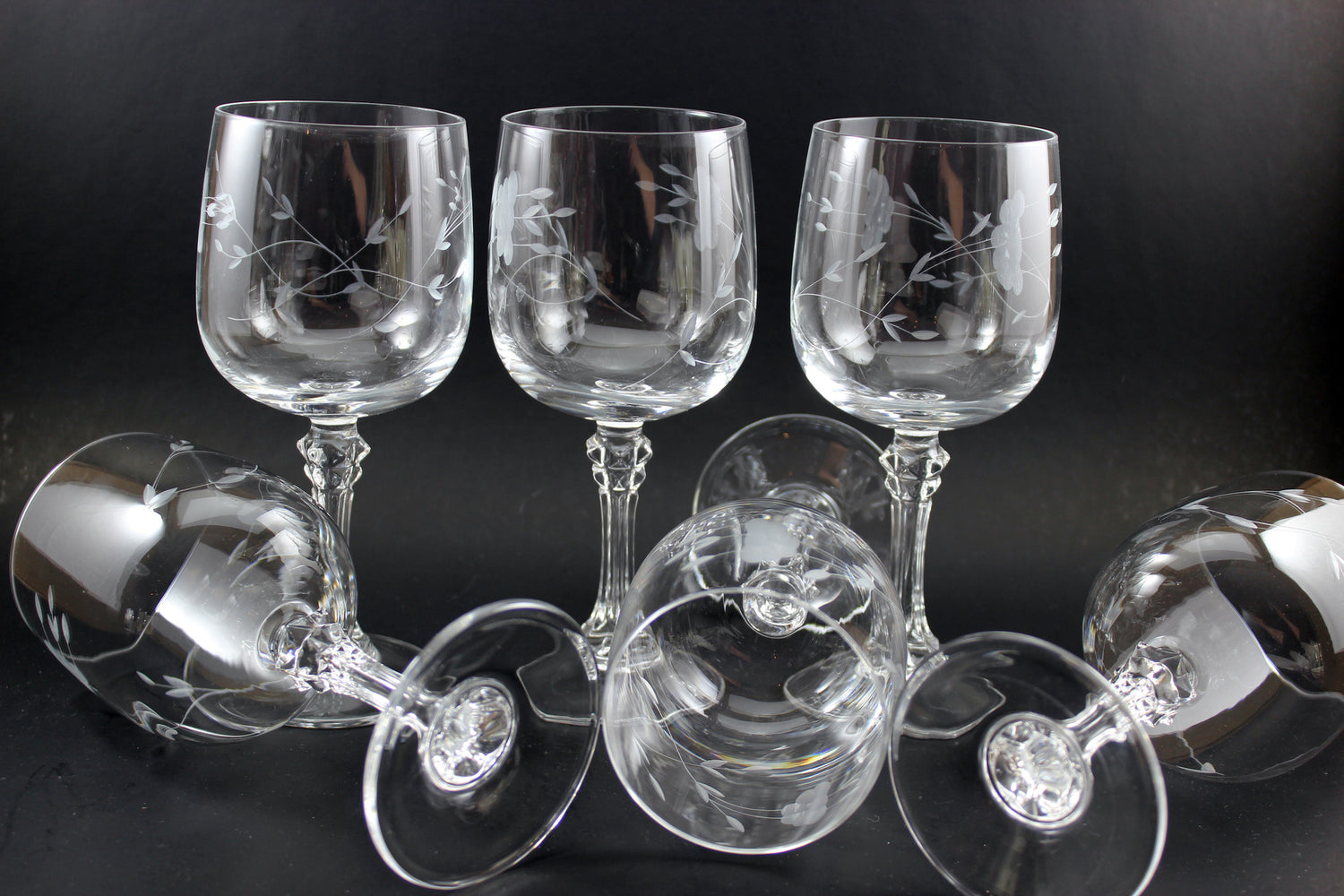 Princess House Bordeaux 7&quot; Crystal Wineglasses (6)