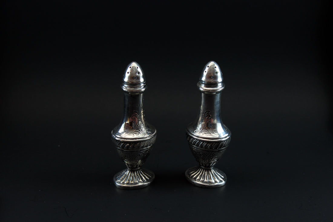 Viking Salt &amp; Pepper, Silverplate Vintage Art Deco