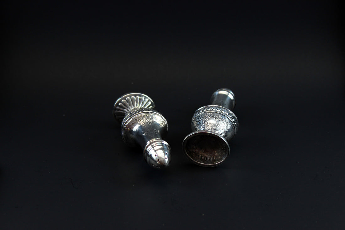 Viking Salt &amp; Pepper, Silverplate Vintage Art Deco