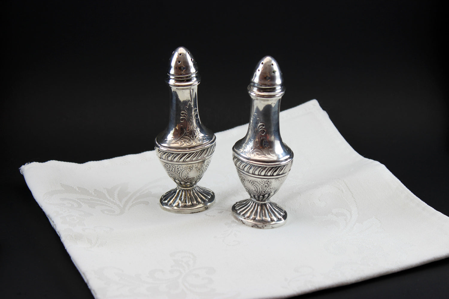 Viking Salt &amp; Pepper, Silverplate Vintage Art Deco