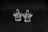 Crystal Salt & Pepper Shakers with Sterling Cap