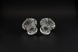 Crystal Salt & Pepper Shakers with Sterling Cap