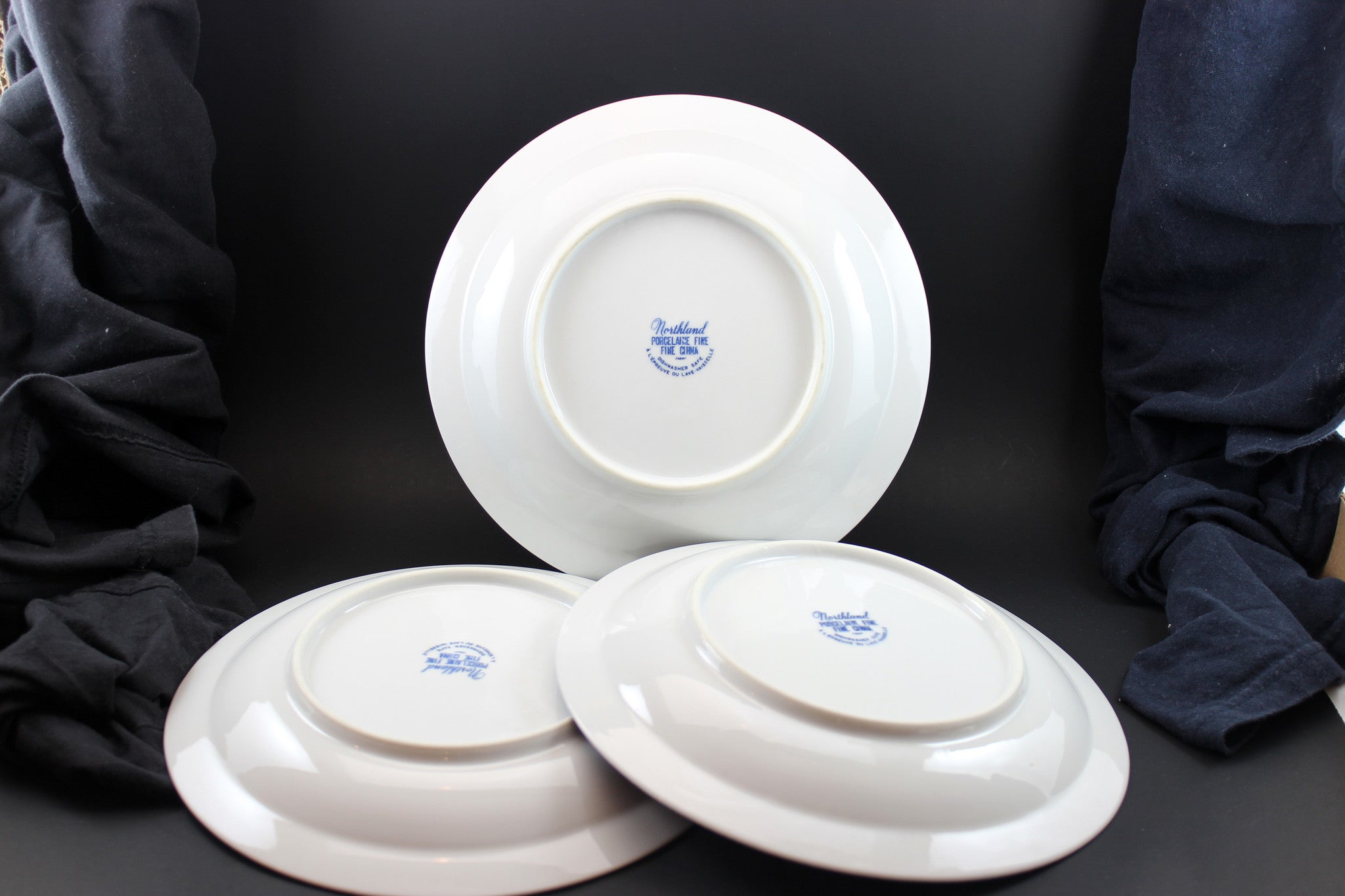 Northland Porcelain Blue &amp; White Fine China Japan Plates