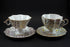 Fancy teacups & saucers, china, unmarked (2)