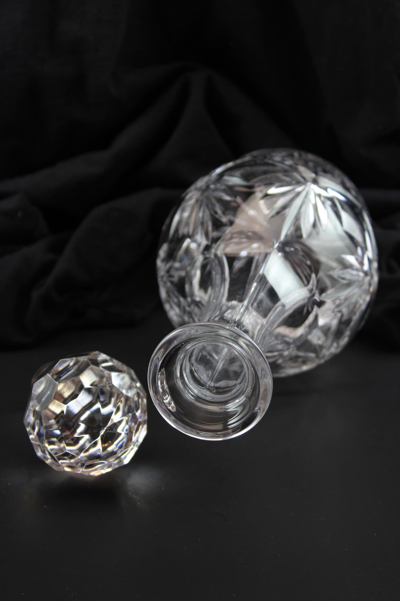 Vintage Lead Crystal Decanter with prism stopper