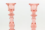 Imperial Twisted Optic Pink Candlesticks