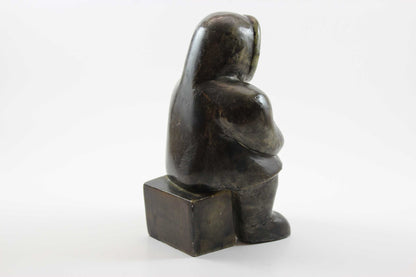 Inuit Sculpture-Inuit Man Sitting