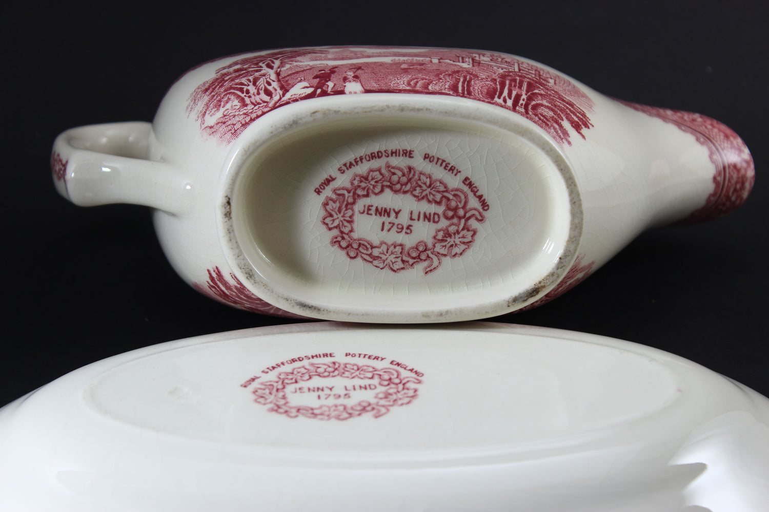 Jenny Lind 1795, Gravy Boat and Under Plate, Royal Staffordshire Pottery