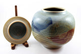 Six Sided Ceramic Jar with Lid