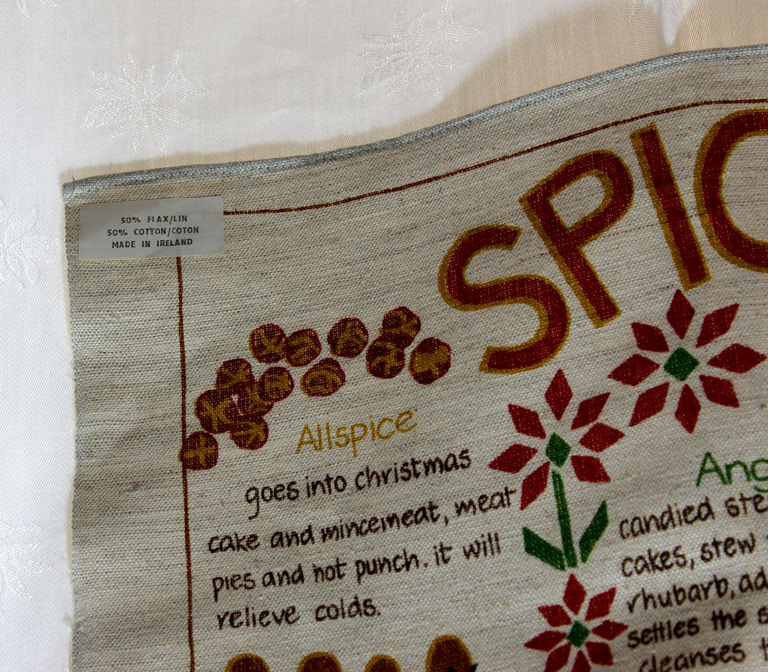 Linen Tea Towel, Ireland, Spices