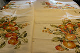 Linen Tablecloth, Fall Apples and Pears