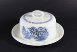 Blue Willow Covered Butter, Meakin, Staffordshire
