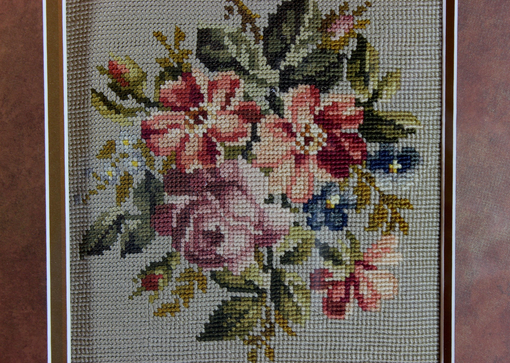 Floral Framed Needlepoint
