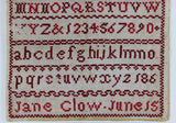 Needlepoint Sampler, Jane Clow
