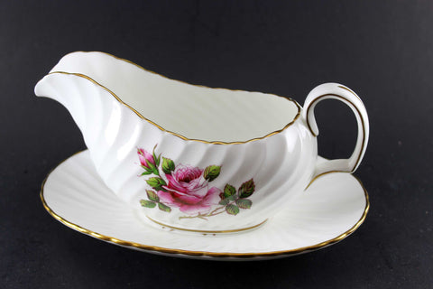 Northumbria Carleton Rose Gravy Boat and Under Plate
