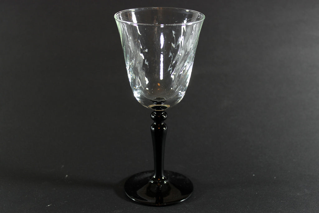 Vintage Onyx by Cristal D'Arques Durand Wine Glass, Set of 4