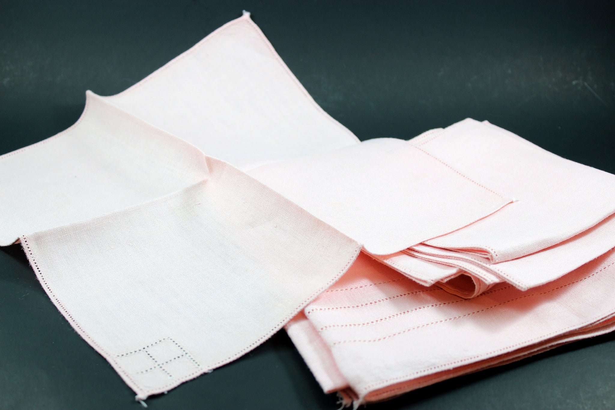 Irish Linen, Pink Bridge Set with Tea Towels