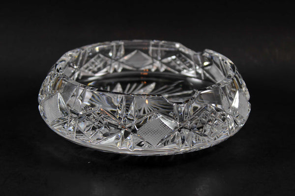 Pinwheel crystal ashtray