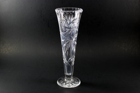 Pinwheel Crystal-Trumpet Bud Vase