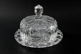 Pinwheel Crystal Large Covered Butter Dish