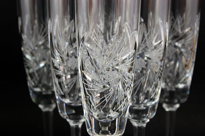 Pinwheel Crystal, Champagne Flute