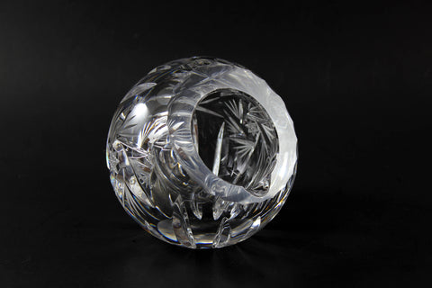 Pinwheel Crystal Round Rose Bowl-like Ashtray