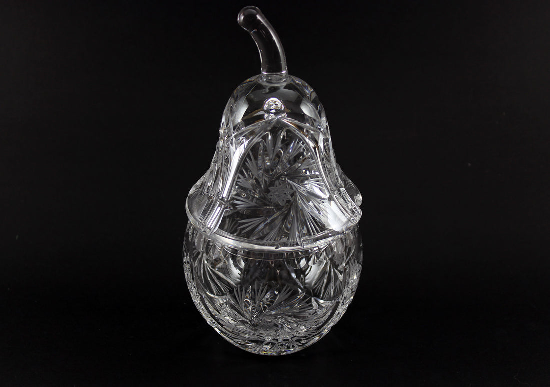 Pinwheel Crystal, Pear Dish