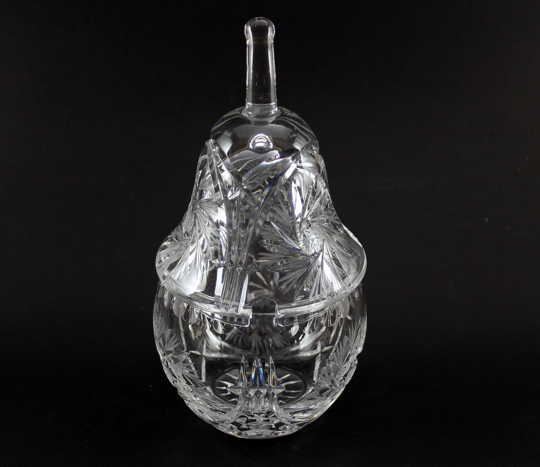Pinwheel Crystal, Pear Dish