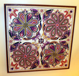 Shades of Purple Stitched Wall Hanging