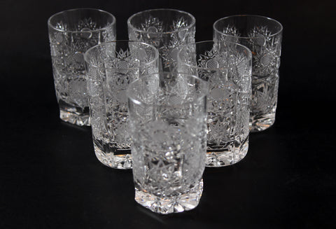 Queen Anne's Lace Crystal Shot Glasses
