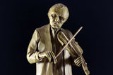 Roger Bourgault, Wood Sculpture, Man with Fiddle