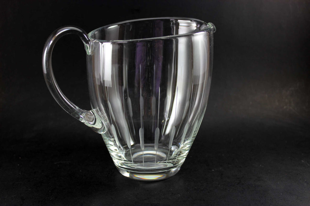 Vintage Pinwheel Design Glass Water Pitcher
